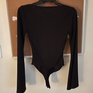 Free People Intimately Black Bodysuit Xs